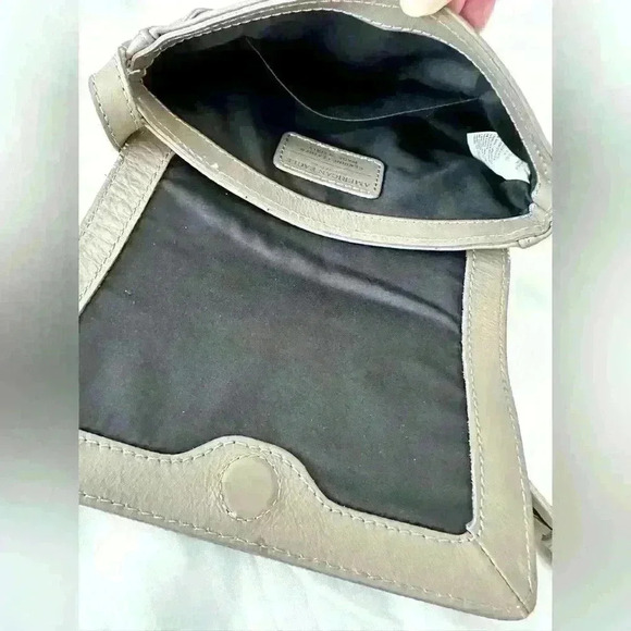 American Eagle Taupe Leather Crossbody Bag - Picture 8 of 11